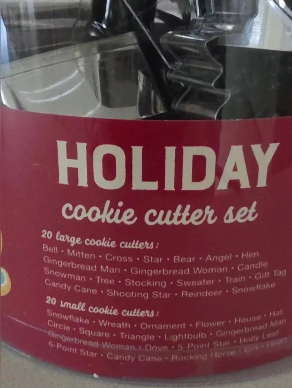NEW Jo-Ann Fabric Christmas Cookie Cutters Set, 40-Piece Metal Cutters